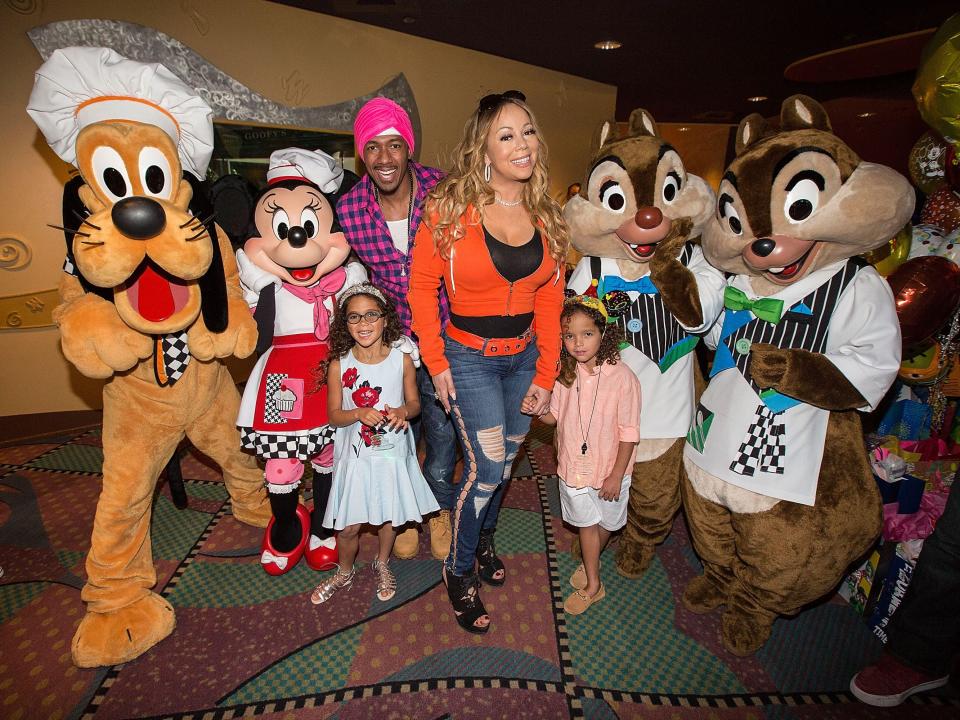 Nick Cannon and Mariah Carey at Disneyland in 2017.