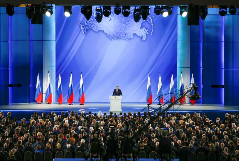 Russian President Vladimir Putin addresses the State Council in Moscow