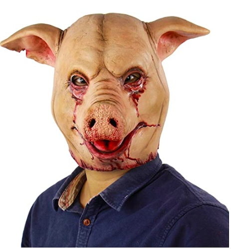 Xiao Chou Ri Ji Scary Bloody Pig Halloween Mask