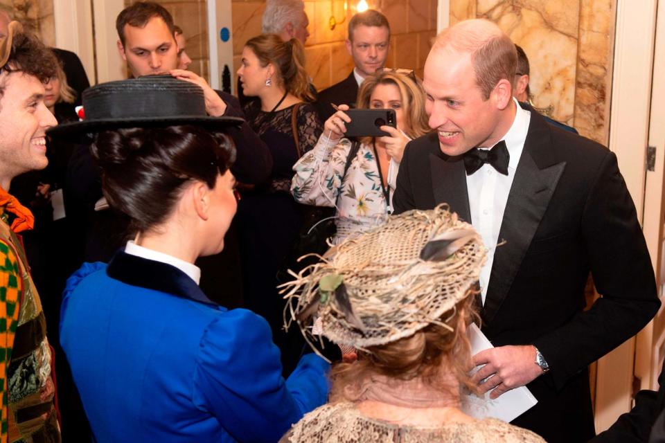 Prince William speaks to the cast of Mary Poppins (POOL/AFP via Getty Images)