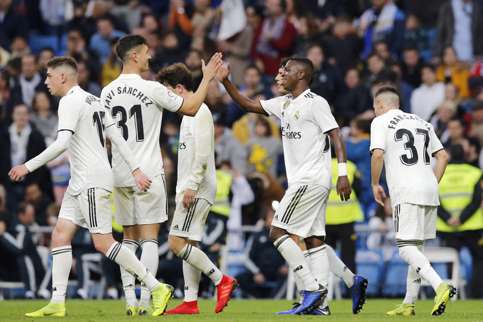 A much-changed Real Madrid put six goals past Melilla in the Copa del Rey in midweek (Paul White/AP)