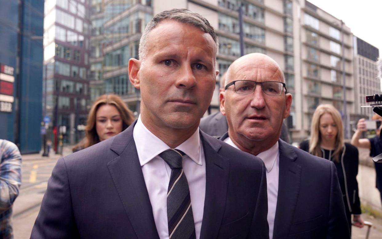 Ryan Giggs arrives at Manchester Crown Court