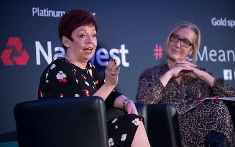 Jill Pay addresses the Telegraph's Women Mean business conference - Credit: Telegraph