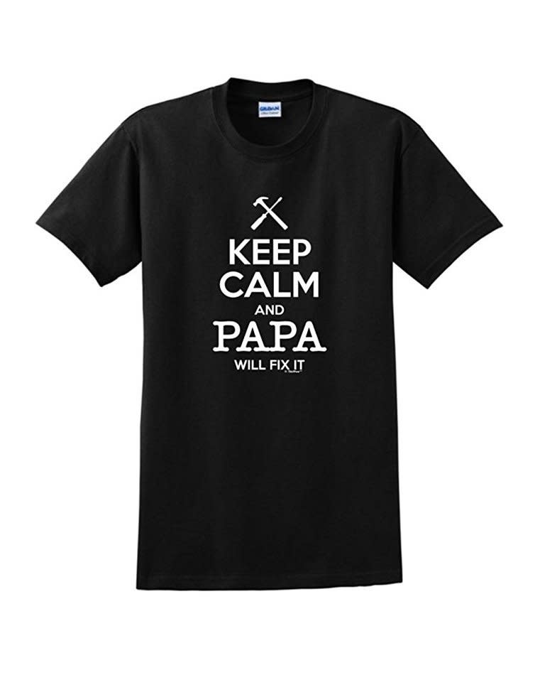 Keep Calm and Papa Will Fix It Grandpa T-Shirt