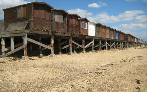 The old-look beach huts in Frinton - Credit: APA