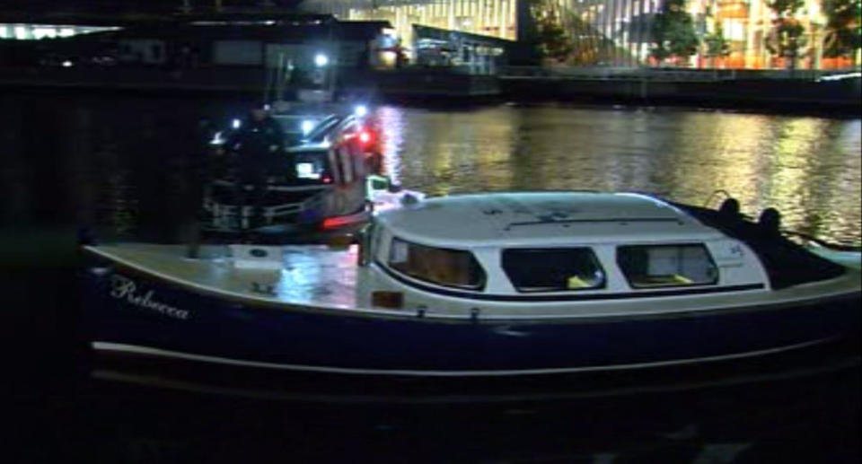 A police boat was called after reports of a stolen water taxi. Source: Sunrise
