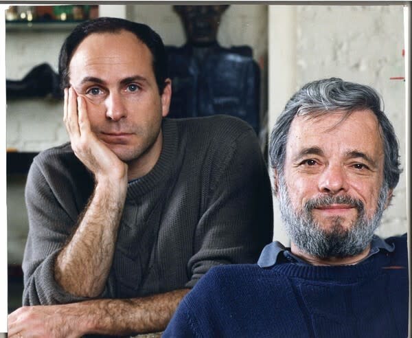 Playwright-director James Lapine, left, with Stephen Sondheim, right.