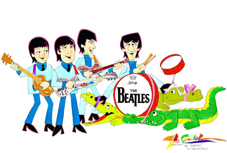 Animator Ron Campbell's Beatles painting is based on his work with "The Beatles" Saturday morning cartoon.