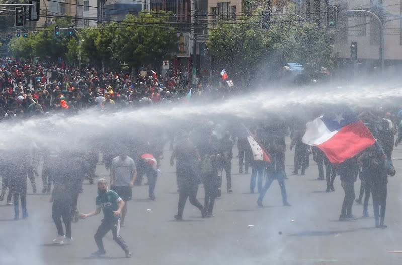 Protests against Chile's government in Valparaiso