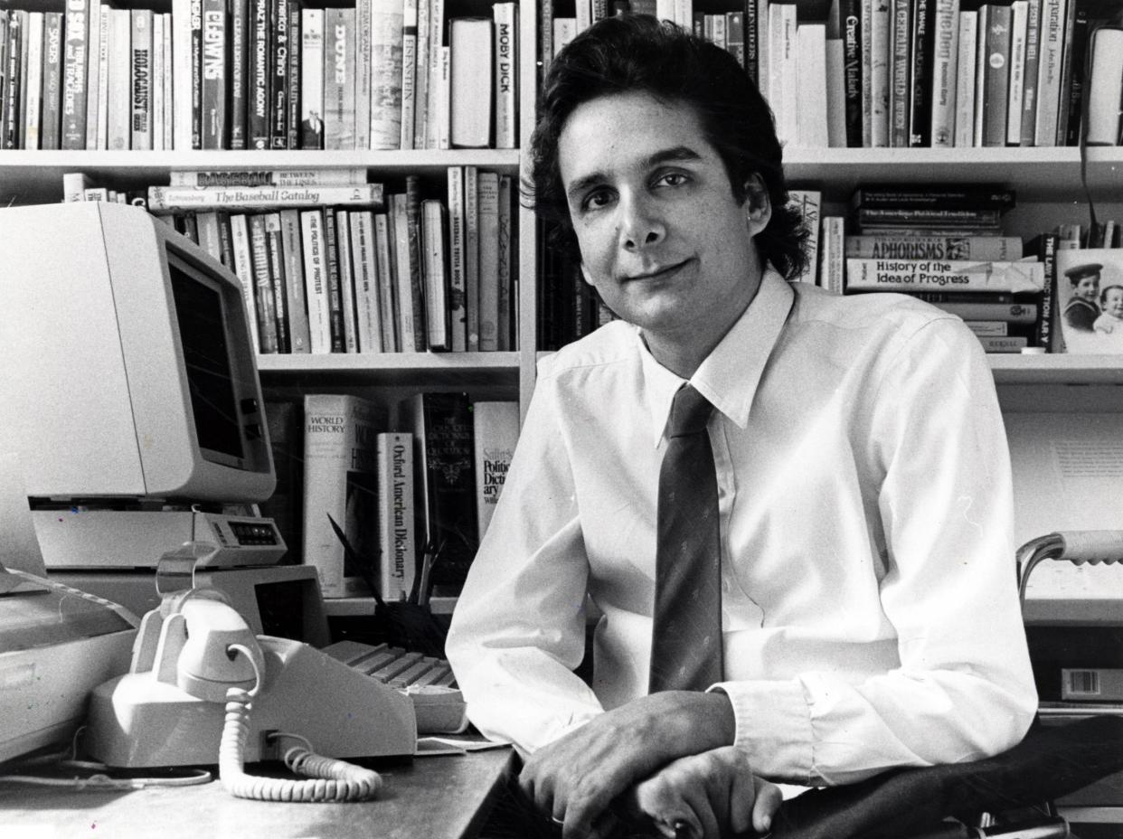 Charles Krauthammer, columnist for The Washington Post is pictured on March 16, 1985 in Washington, DC: Ray Lustig/The Washington Post via Getty Images