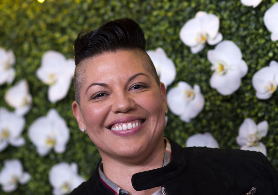 Actress Sara Ramirez attends The CBS EyeSpeak Summit at the Pacific Design Center on March 14, 2018, in West Hollywood, California. / AFP PHOTO / VALERIE MACON        (Photo credit should read VALERIE MACON/AFP via Getty Images)