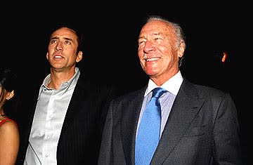 Nicolas Cage and Christopher Plummer at the LA premiere of Touchstone's National Treasure