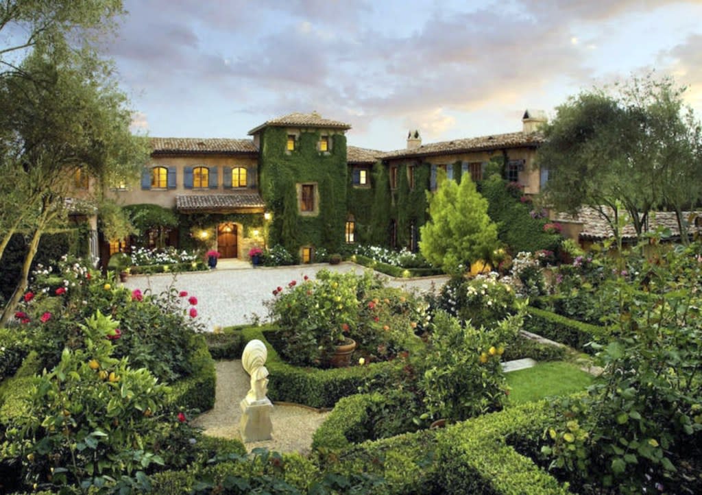 Prince Harry and Meghan Markle’s Montecito mansion is seen above. The Grosby Group / BACKGRID