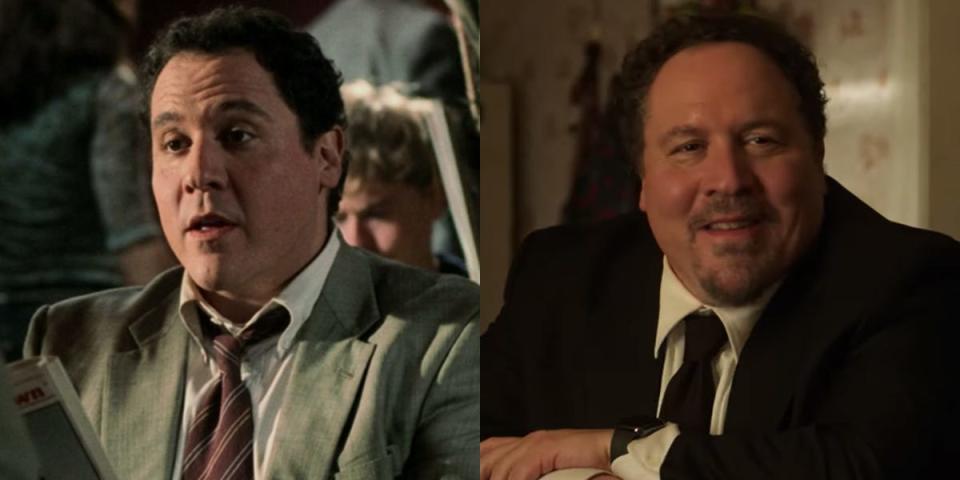 On the left: Jon Favreau as Foggy Nelson in "Daredevil." On the right: Favreau as Happy Hogan in "Spider-Man: No Way Home."