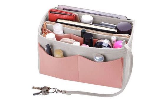 ZTUJO Purse Organizer Insert For Handbags, Silky Touching Bag Organizer  Insert With Bottle Holder, Perfect for Speedy, Neverfull, Tote,ONTHEGO,Artsy,Handbag  and More (Large, Silky Beige) - Yahoo Shopping