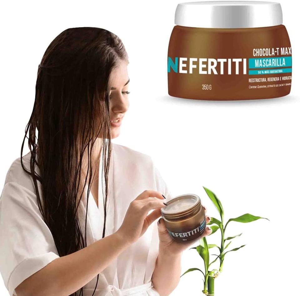 Mascarilla para cabello severamente dañado - Nefertiti - Chocolate max/Amazon.commx