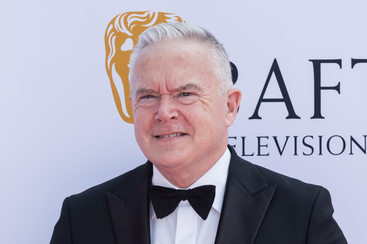 Huw Edwards wears black bow tie at the BAFTAs