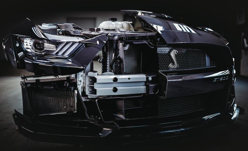 <p>Ford utilized 3D printers to cut development time while engineering the front-end package for the GT500. The massive hood vent, which can be removed to maximize downforce, started as a vent the size of an iPad and quickly developed into the size of an iMac.</p>