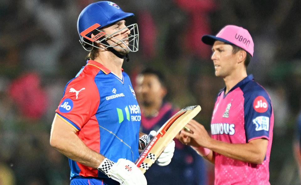 Mitch Marsh, pictured here in action for the Delhi Capitals in the IPL.