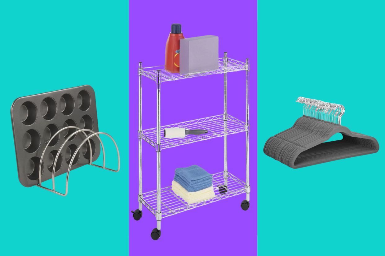 Kitchenware divider, laundry cart, hangers