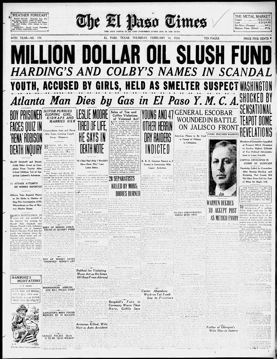 El Paso Times, Feb. 14, 1924.