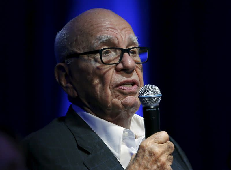 FILE PHOTO: Murdoch takes part as a judge during a global start up showcase during the WSJDLive conference in Laguna Beach