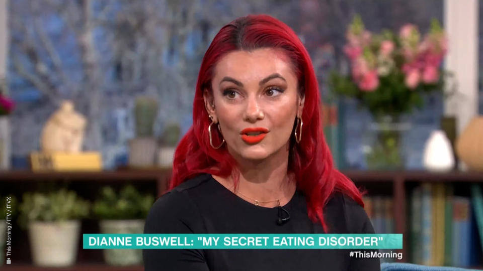 Dianne Buswell was open about her eating disorder. (ITV screengrab)
