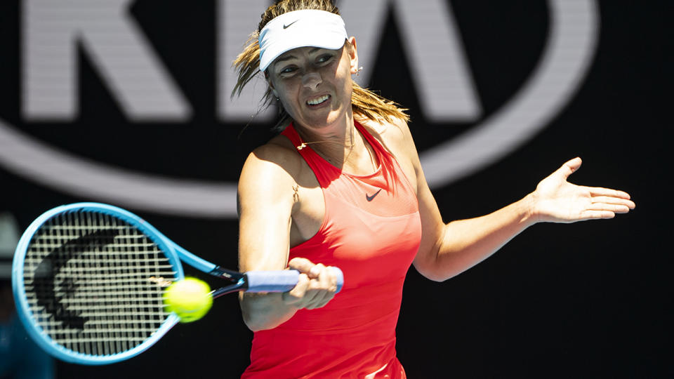 Maria Sharapova, pictured here in action at the Australian Open in January.