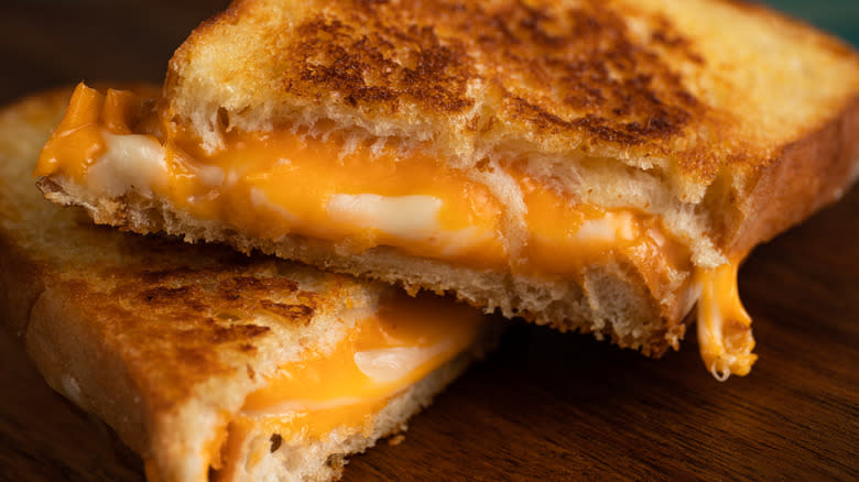 American cheese on sandwich