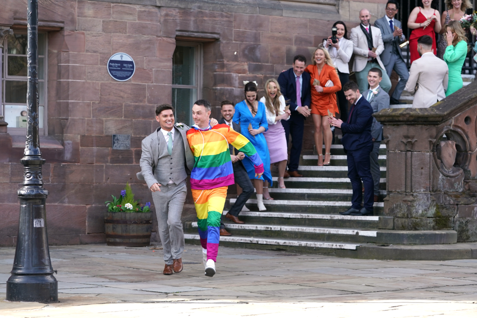 james nightingale and ste hay's wedding in hollyoaks