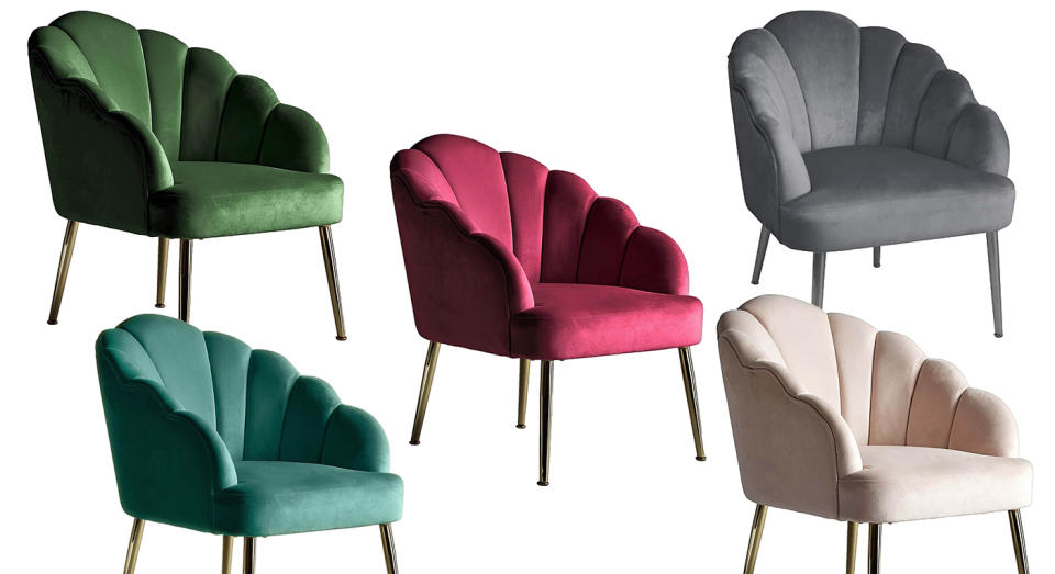 The chair comes in six different designs including green, pink and grey. (Homebase) 