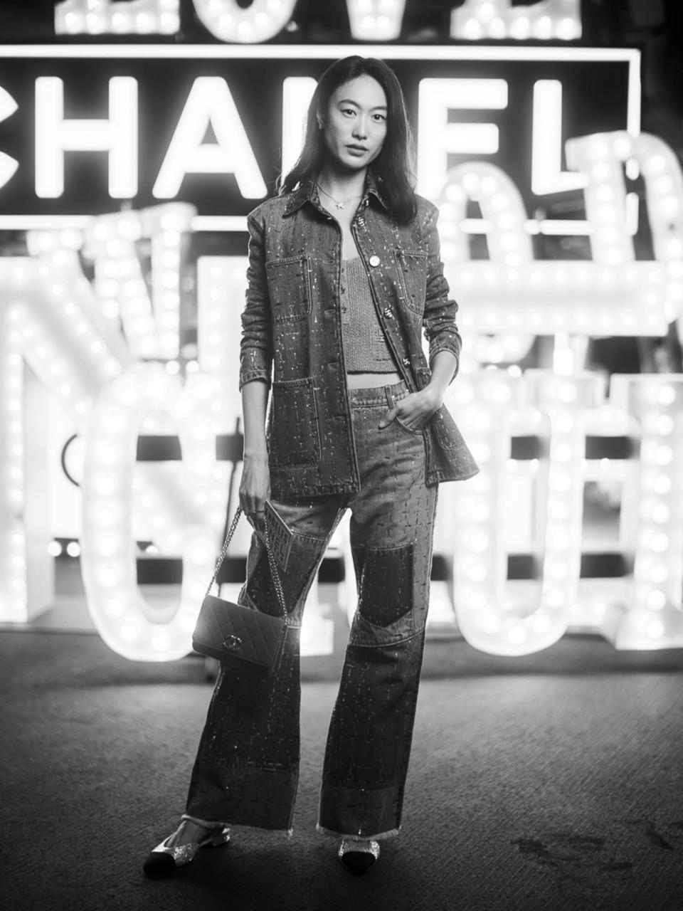 Model Qin Shupei at Chanel Cruise 2023/24 collection. (PHOTO Chanel)