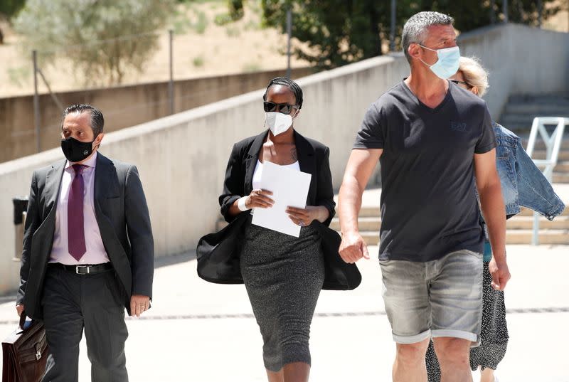 Janice McAfee, a wife of John McAfee, arrives at the Brians 2 prison in Sant Esteve Sesrovires