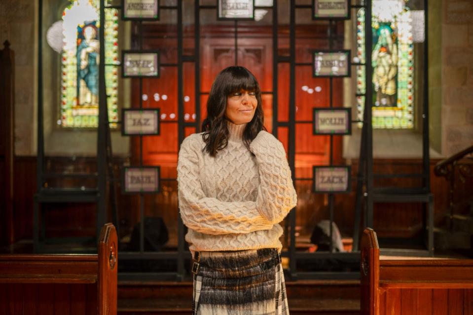 Claudia Winkleman on ‘The Traitors’ (BBC/Studio Lambert/Llara Plaza)