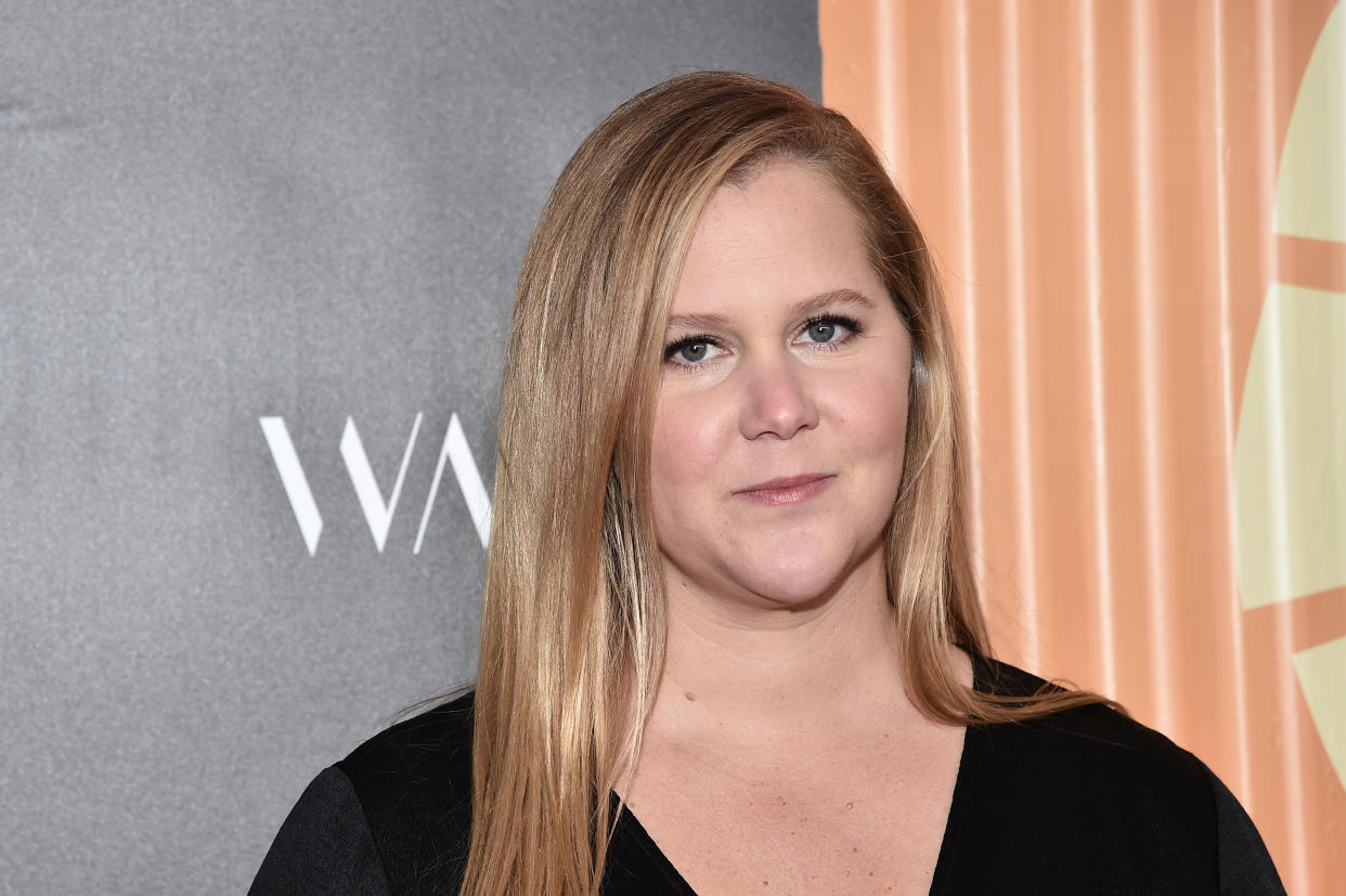 Amy Schumer showed off the state of her kitchen and parents can relate. (Photo: Steven Ferdman/Getty Images)