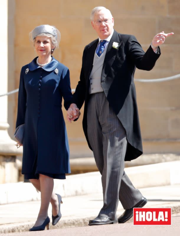 Los duques de Gloucester en la boda de los duques de Sussex