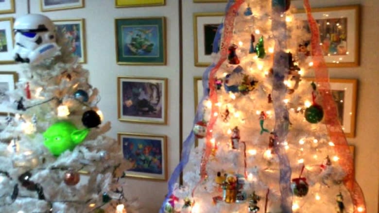 Couple packs home with 90 Christmas trees adorned with thousands of ornaments