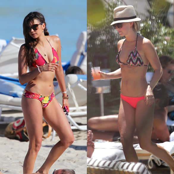 Photos Nina Dobrev Vs Julianne Hough Battle Of The Bikini Babes