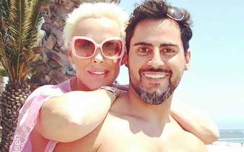 Nielsen with her fifth husband, Mattia Dessi - Credit: Instagram/Brigitte Nielsen