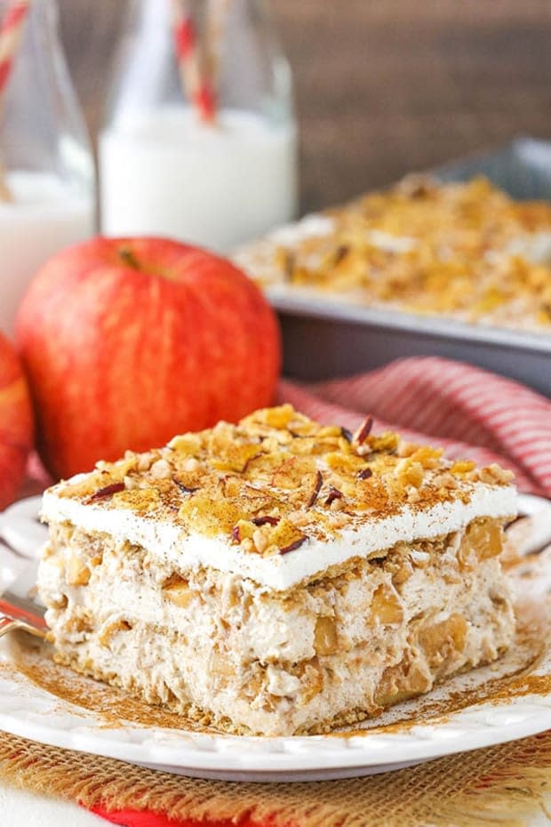 <p><a href="https://www.lifeloveandsugar.com/cinnamon-apple-icebox-cake/" rel="nofollow noopener" target="_blank" data-ylk="slk:Life Love and Sugar" class="link ">Life Love and Sugar</a></p>