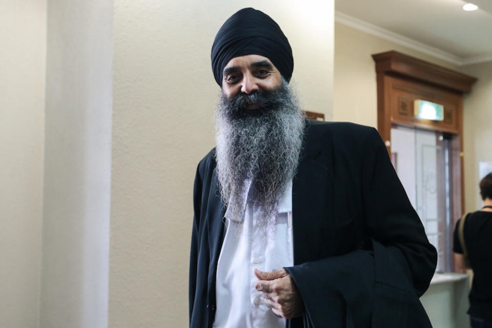 Lawyer Harcharanjit Singh representing the Umno Sabah Liaison Committee is seen at the High Court in Kuala Lumpur June 25, 2019. — Picture by Ahmad Zamzahuri