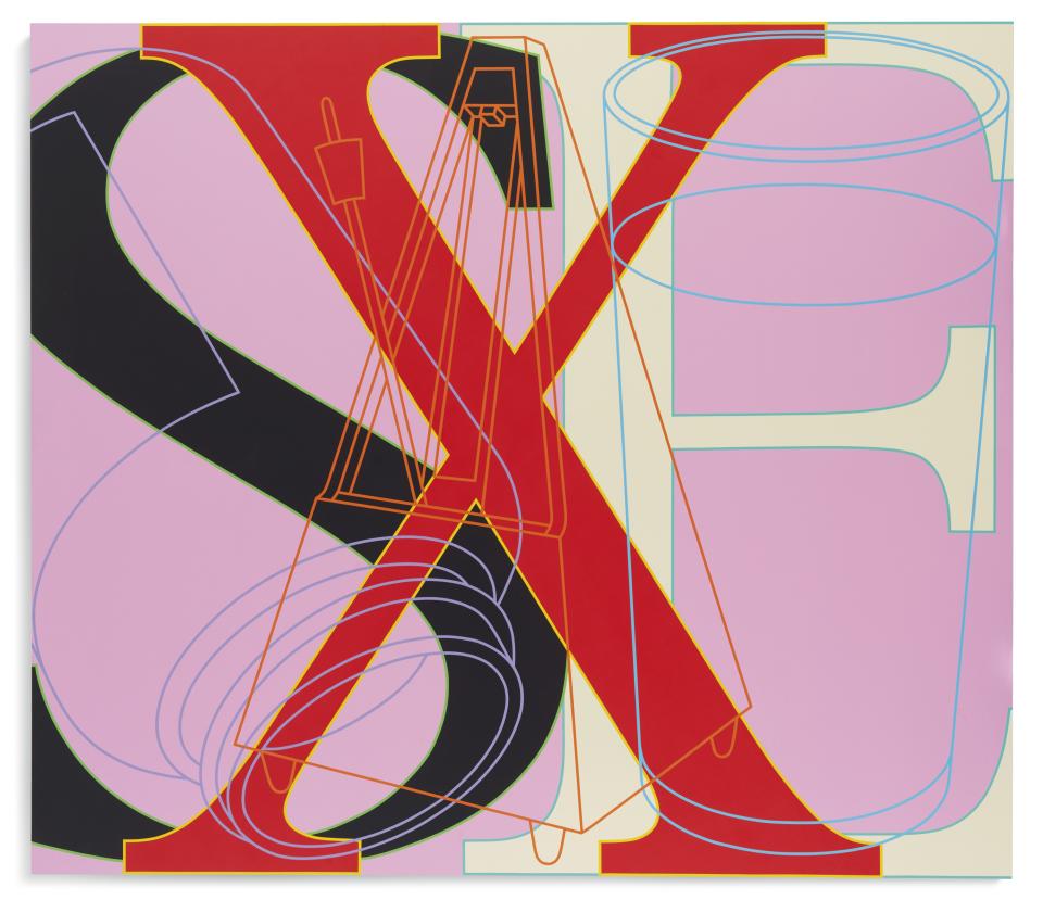 “Untitled (SEX)” by Michael Craig-Martin is valued at $52,00 to $77,000. (Photo: Christie’s)