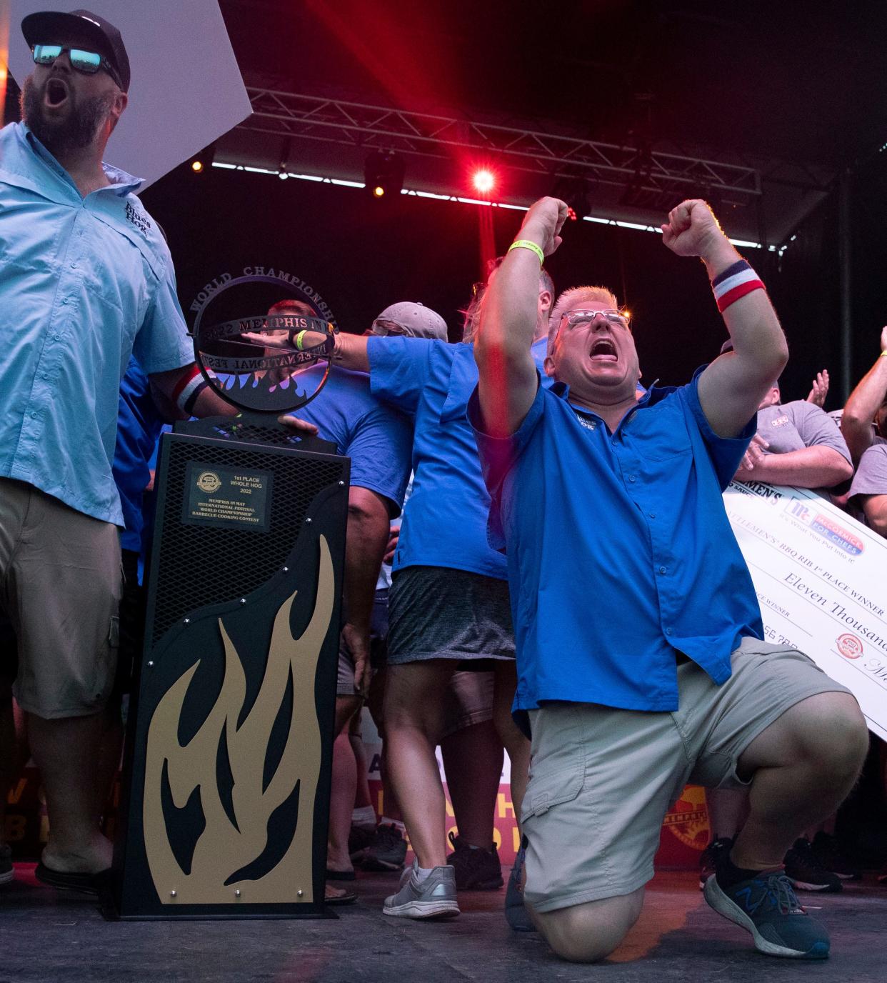 Blues Hog is named Grand Champion during the Memphis in May World Championship Barbecue Cooking Contest on Saturday, May 14, 2022, at at the Fairgrounds in Liberty Park. 