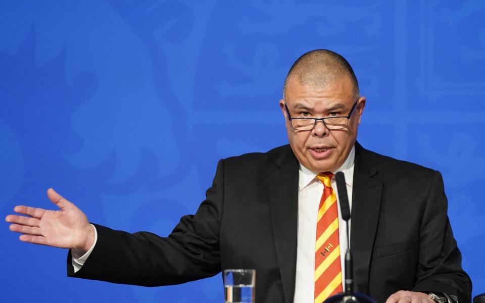 Jonathan Van-Tam has urged Britons to avoid a "red card" - Stefan Rousseau/PA Wire