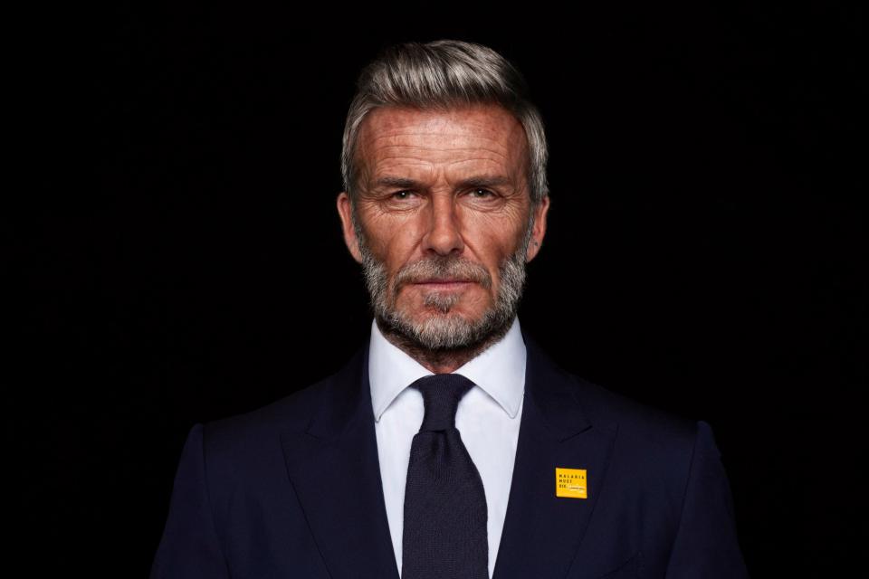 Beckham appeared as an older version of himself in a campaign video, which is meant to show him in his 70sPA