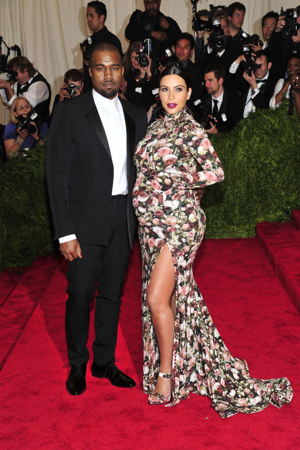 Kanye West and Kim Kardashian attends The Metropolitan Museum of Art's Costume Institute benefit celebrating "PUNK: Chaos to Couture" on Monday May 6, 2013 in New York. (Photo by Charles Sykes/Invision/AP)