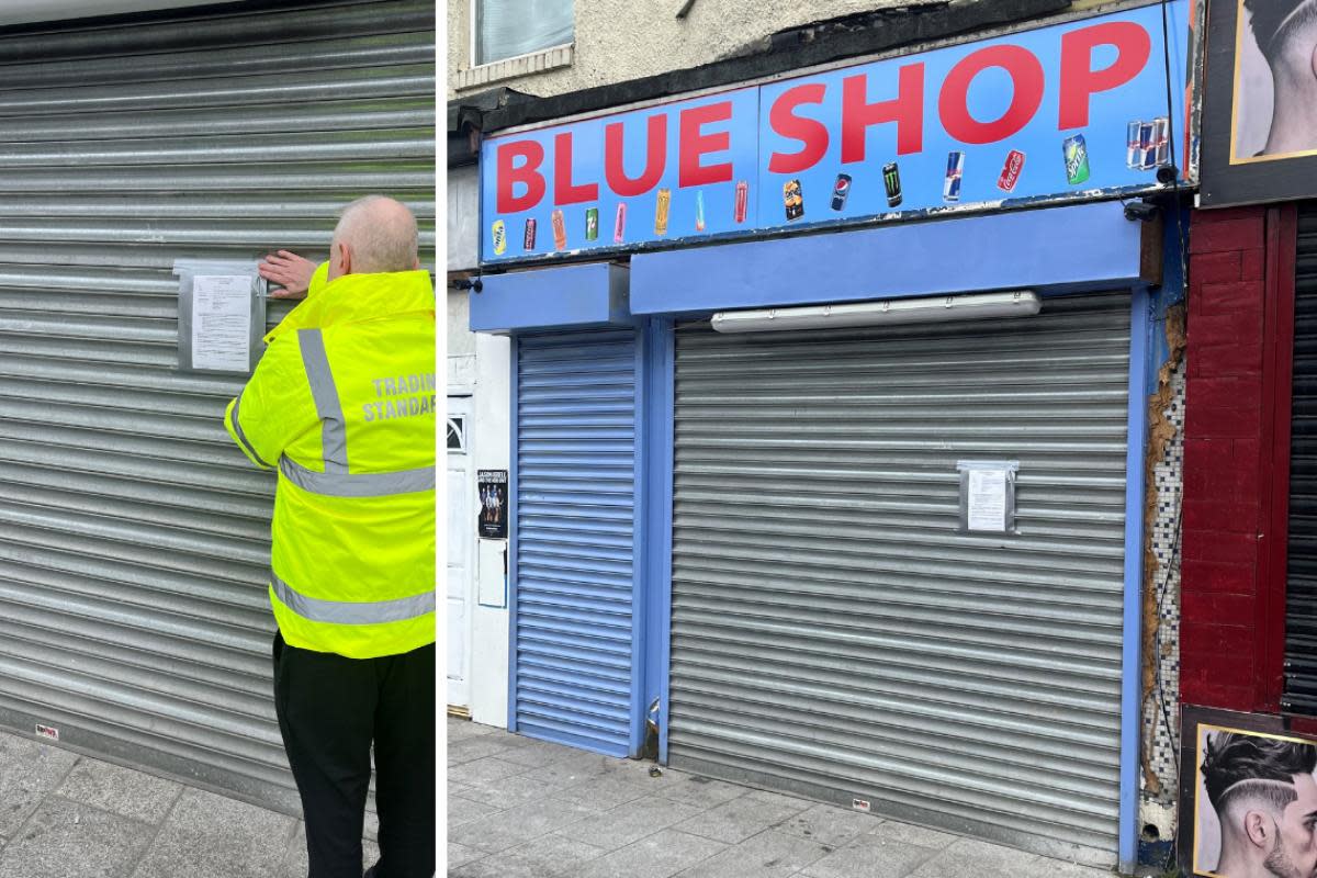 The Blue Shop in Stockton has been closed down for selling illegal cigarettes. <i>(Image: PR)</i>