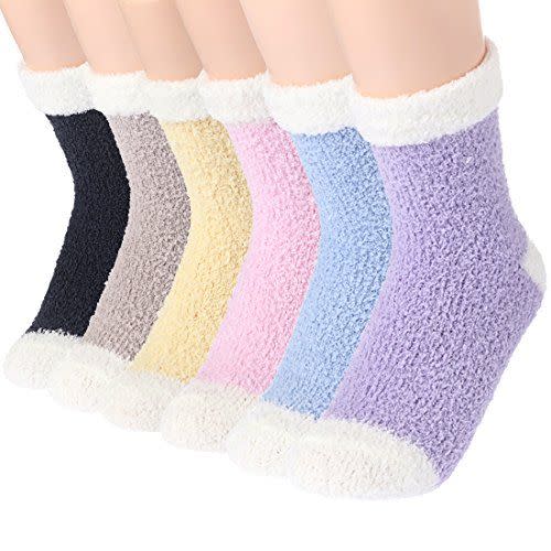 13) Plush Slipper Socks Women