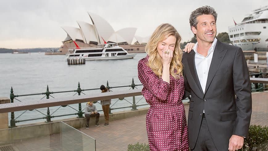 Renee Zellweger and Patrick Dempsey in Sydney. Source: Getty