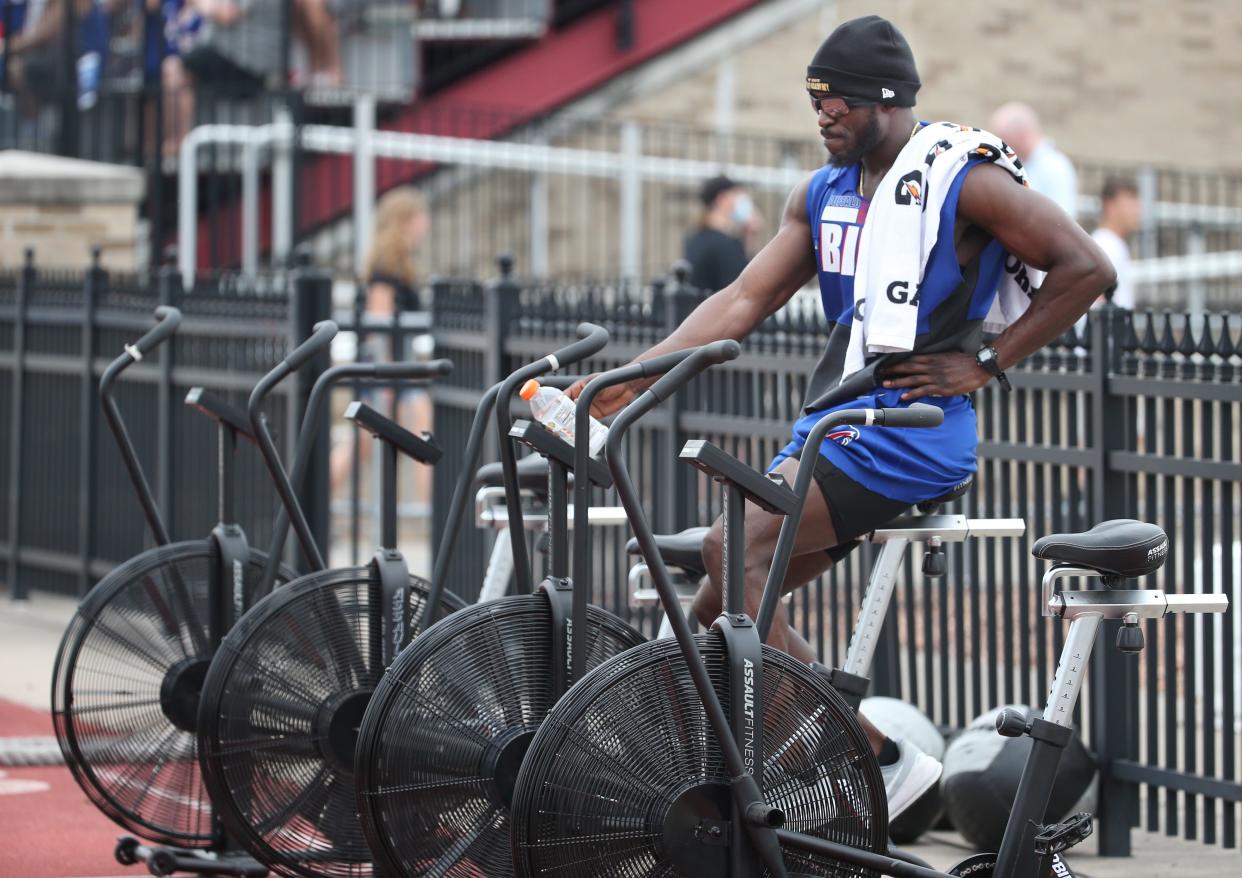 Tre'Davious White was off the bike and back at practice Wednesday for the Bills.